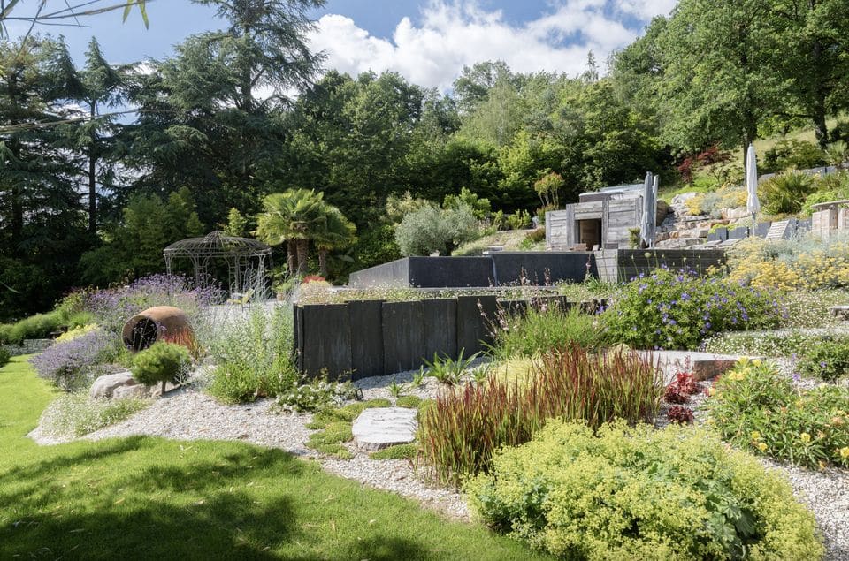 muret de soutènement ardoise BERGER JARDINS